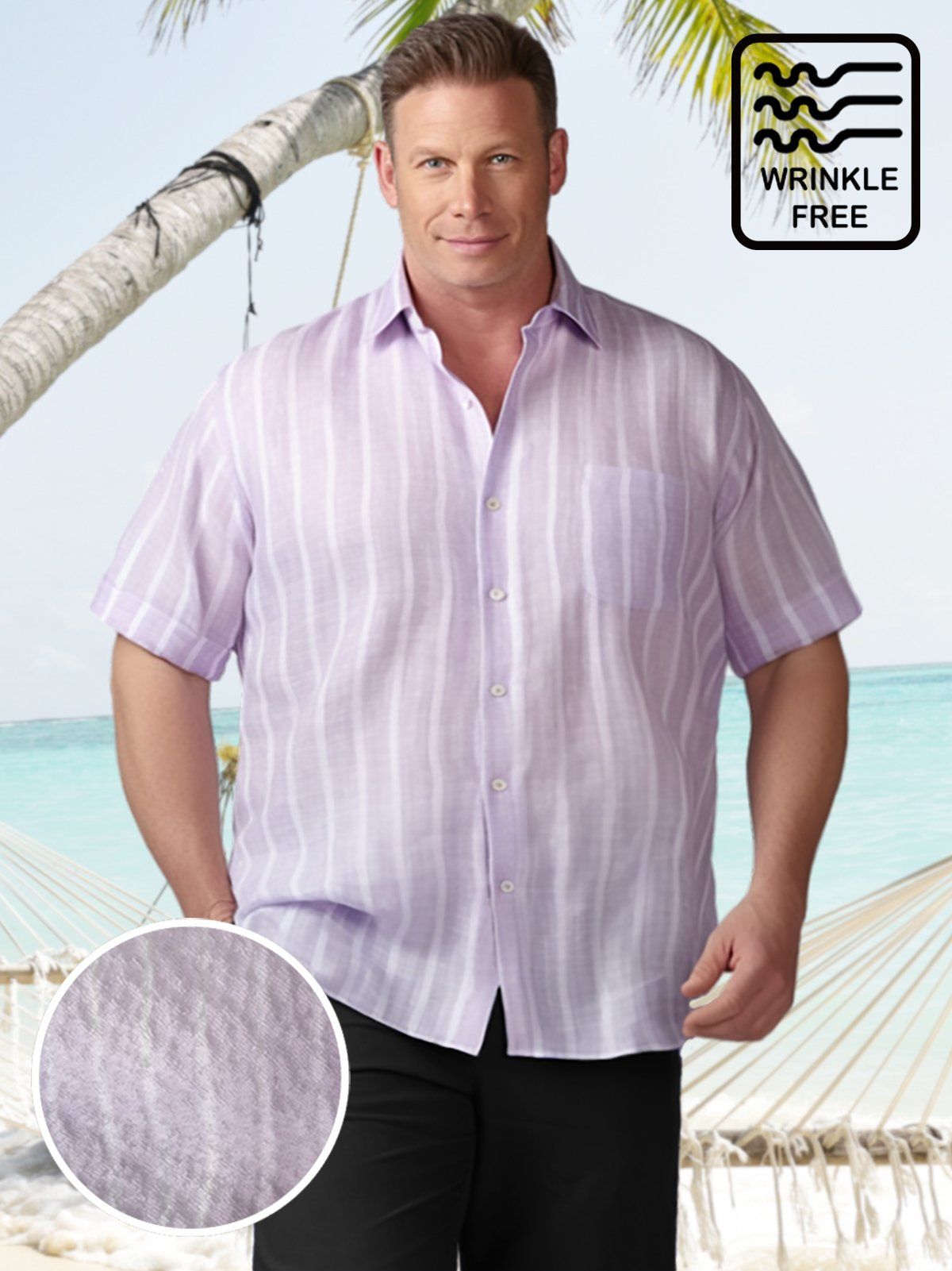 Big & Tall Men Casual Stripe Shirts Design 03 Big & Tall Men Casual Stripe Shirts Design 03
