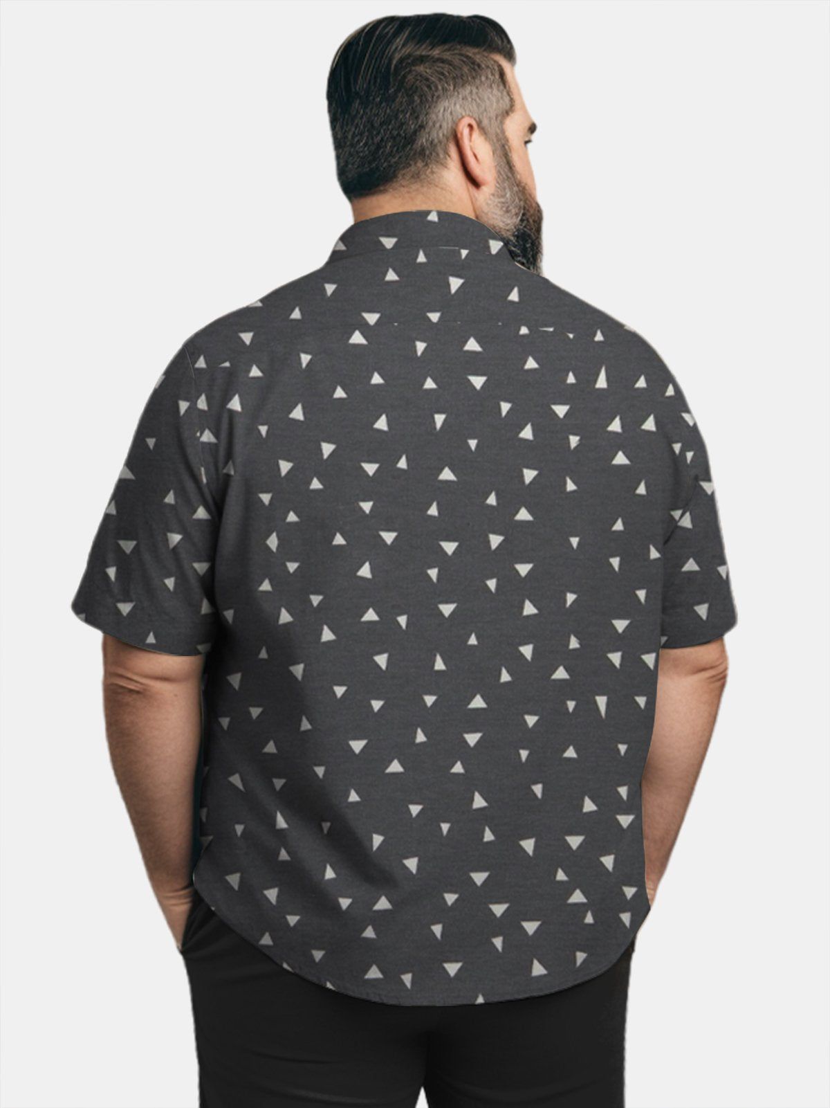 Big & Tall Men Geometric Triangle Seersucker Shirts