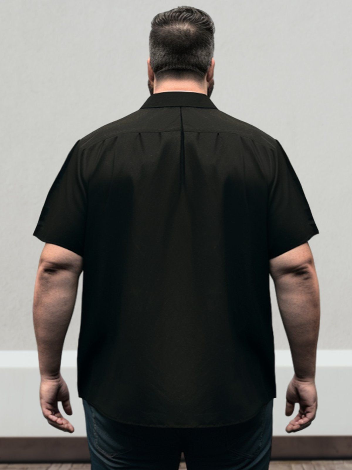 Big & Tall Men Retro Bowling Stripe QuickDry Shirts Design 04