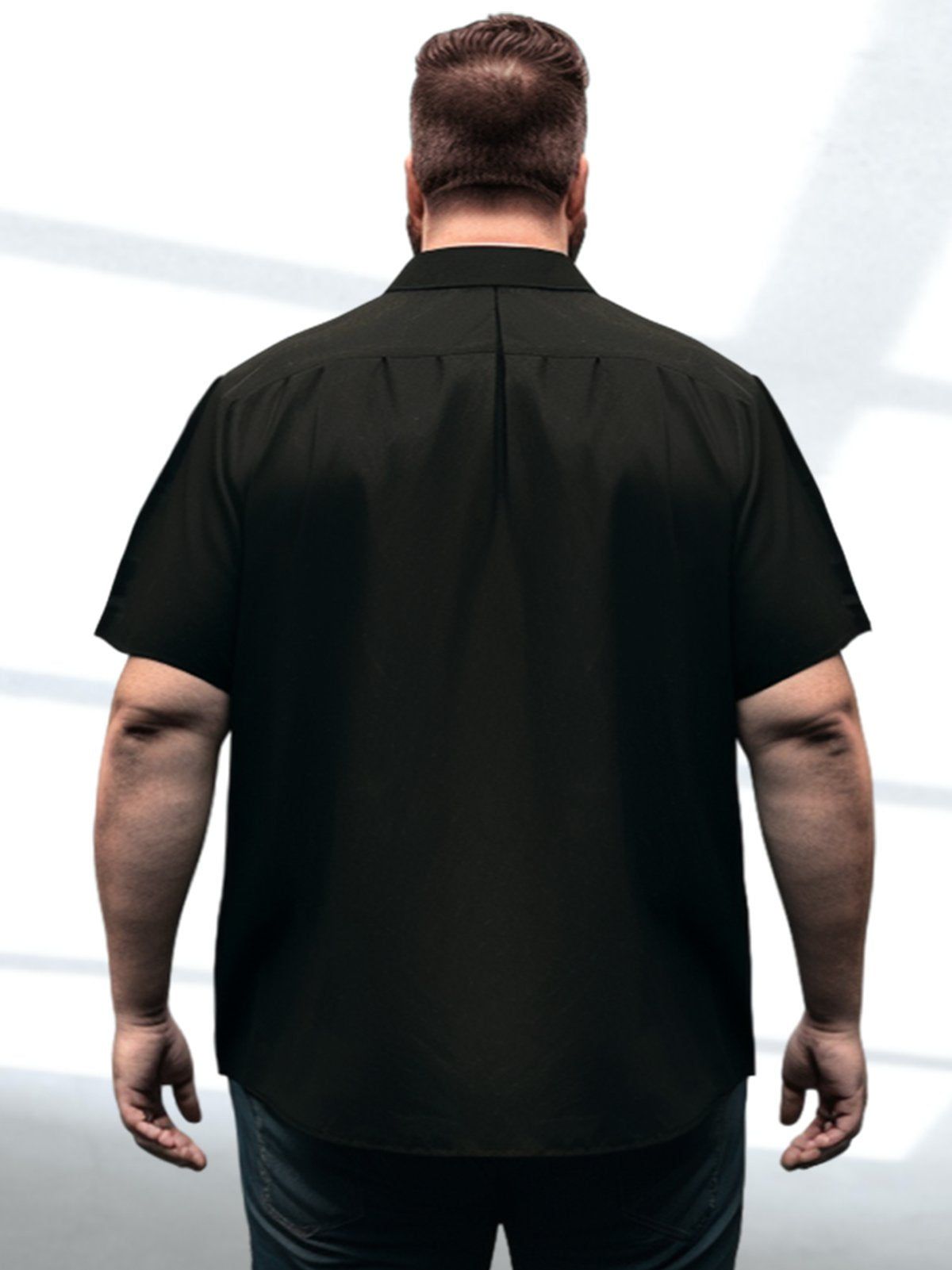 Big & Tall Men Retro Bowling Stripe QuickDry Shirts Design 05