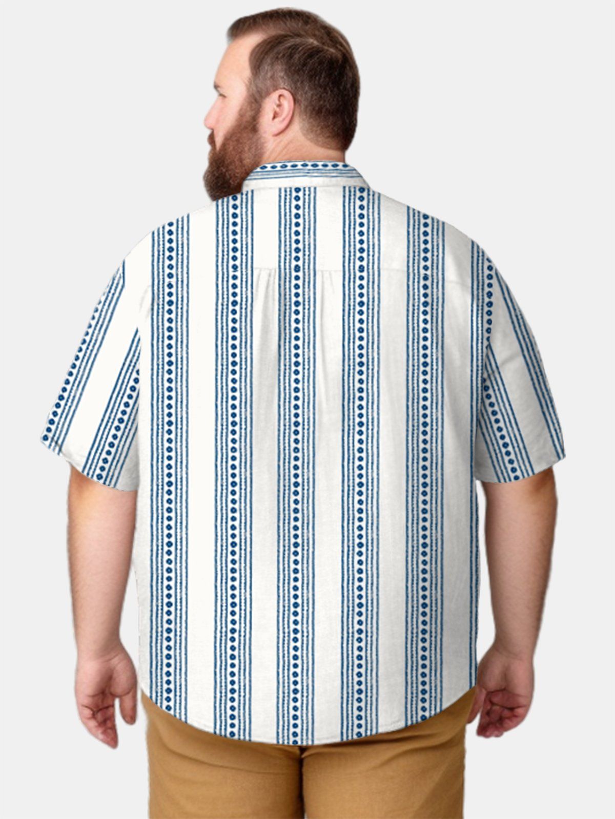 Big & Tall Men Retro Fringe Seersucker Shirts