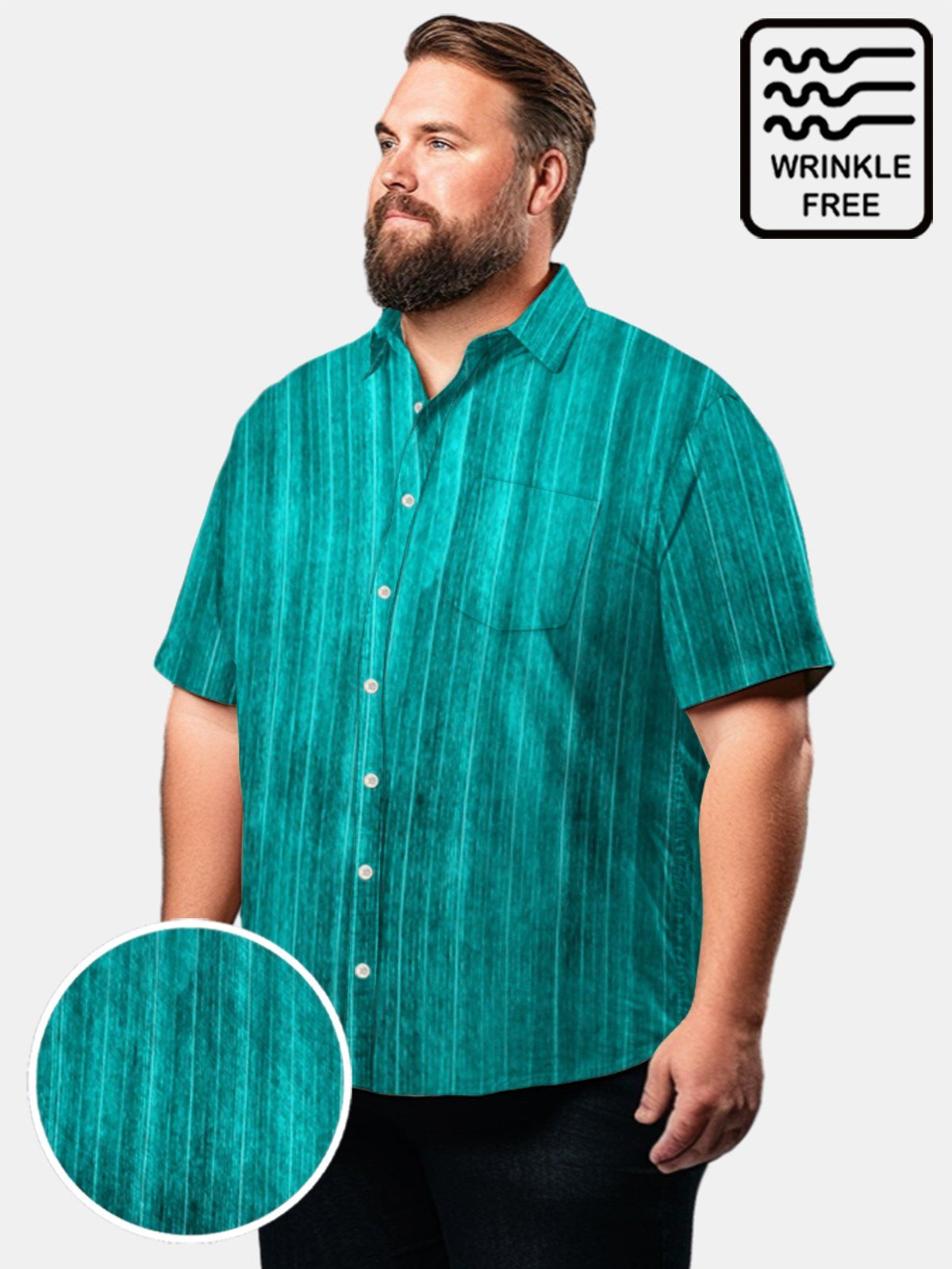 Big & Tall Men Retro TieDye Stripe Seersucker Shirts Design 01 Big & Tall Men Retro TieDye Stripe Seersucker Shirts Design 01