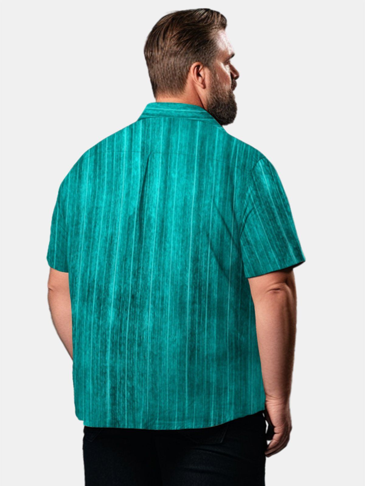 Big & Tall Men Retro TieDye Stripe Seersucker Shirts Design 01