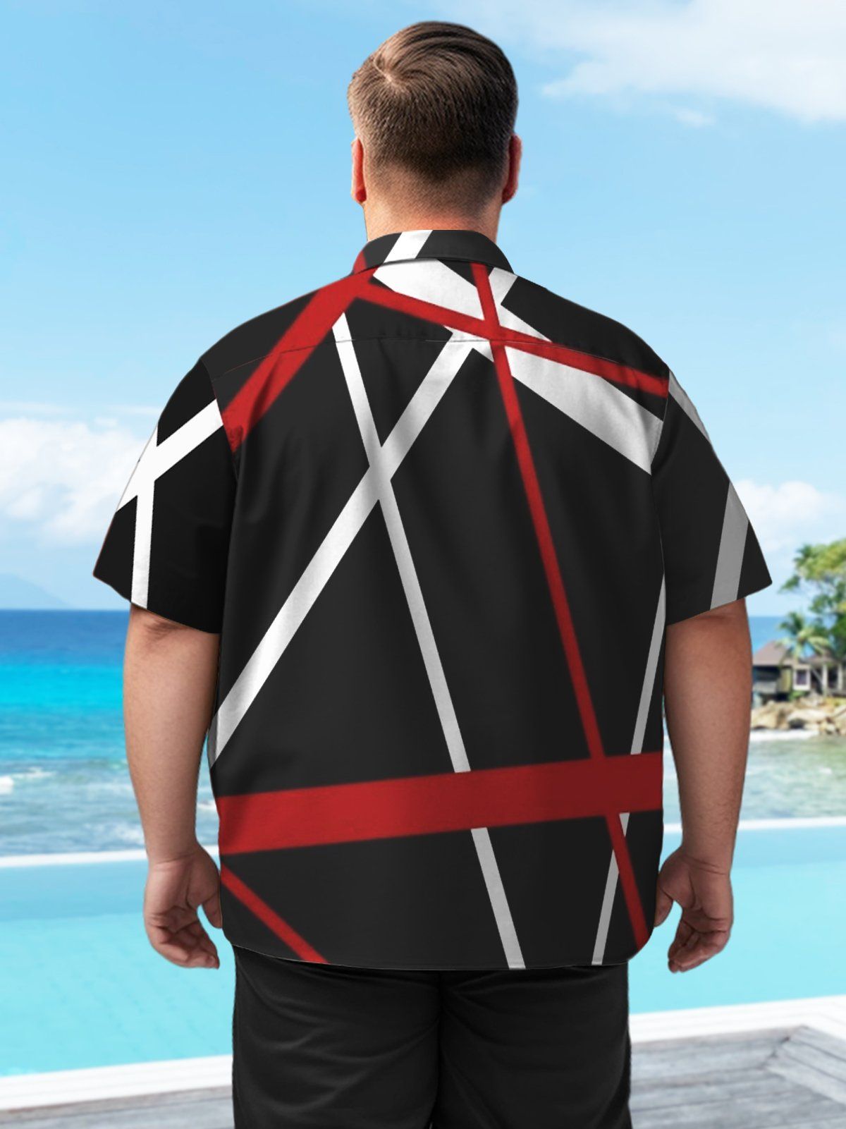 Big & Tall Music Rock Geometry Hawaiian Shirt