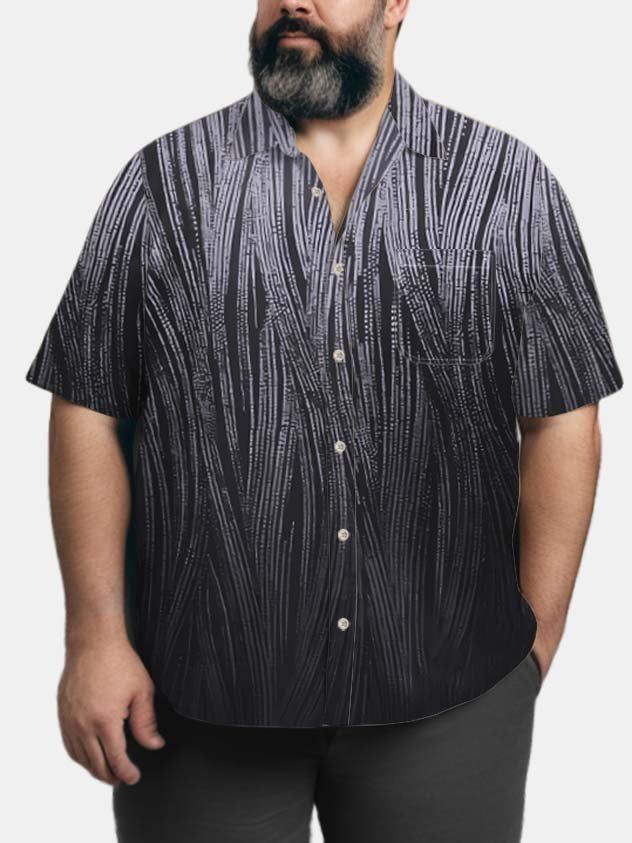 Big & Tall Retro Artistic Stripe TieDye Free Seersucker Shirts Design 02