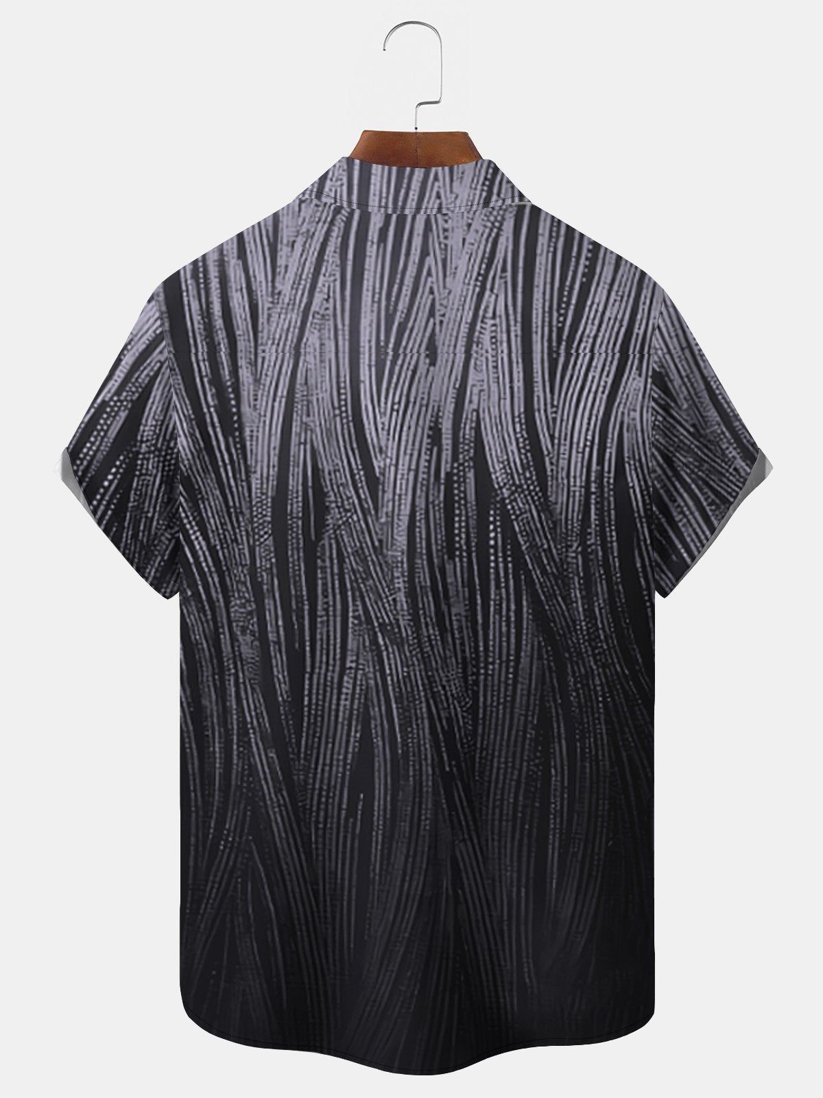 Big & Tall Retro Artistic Stripe TieDye Free Seersucker Shirts Design 03