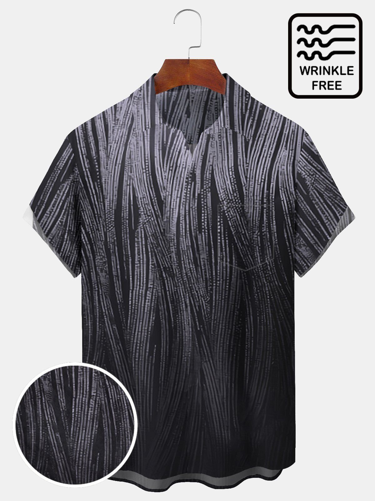 Big & Tall Retro Artistic Stripe TieDye Free Seersucker Shirts Design 03 Big & Tall Retro Artistic Stripe TieDye Free Seersucker Shirts Design 03
