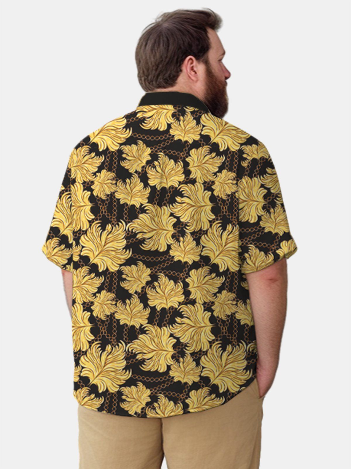 Big & Tall Retro Baroque Style Hawaiian Shirt