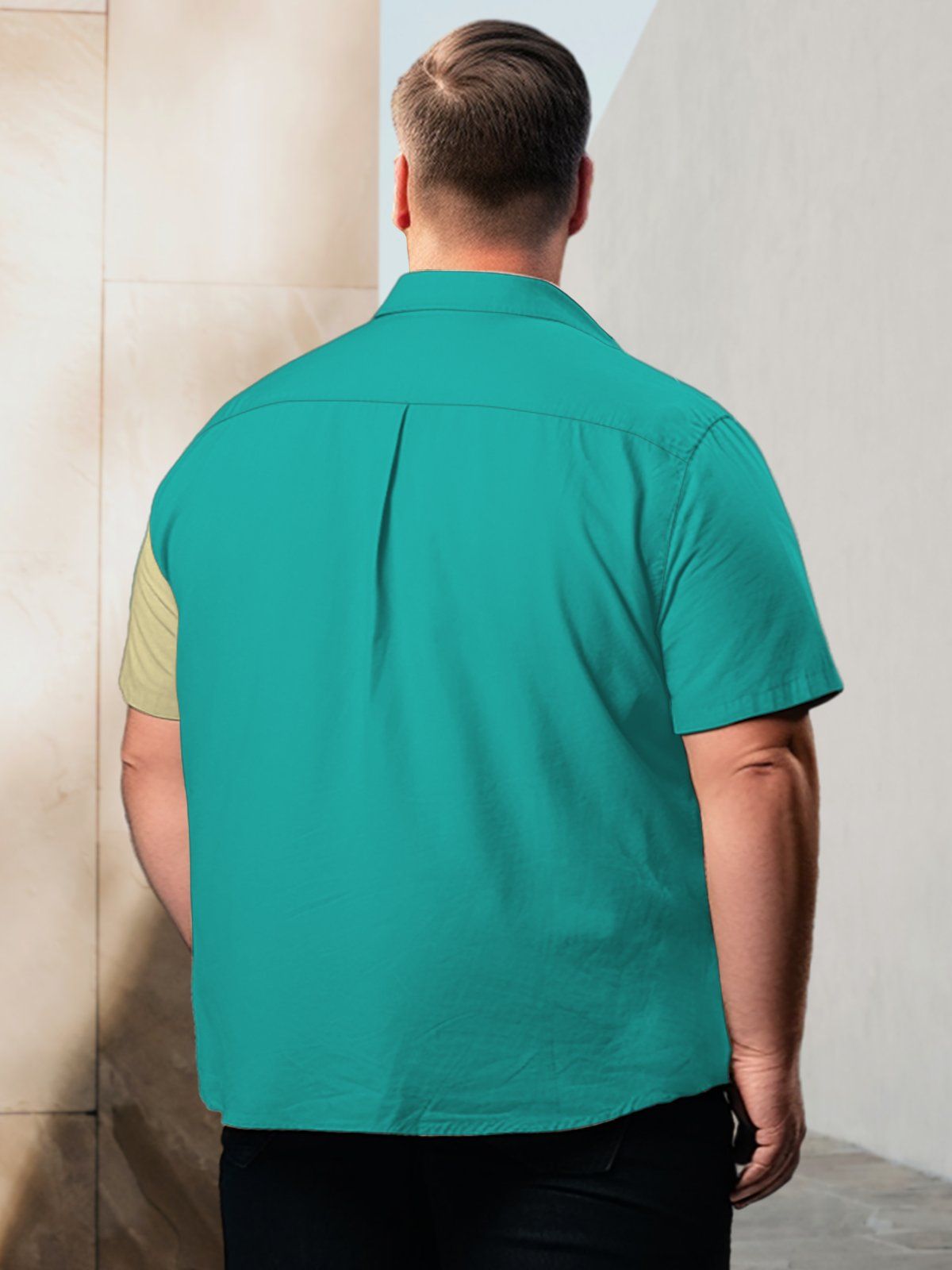 Big & Tall Retro Bowling Geometry Hawaiian Shirt