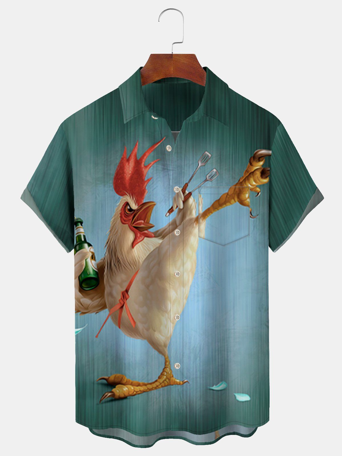Big & Tall Retro Taste Cock Shirts Design 01