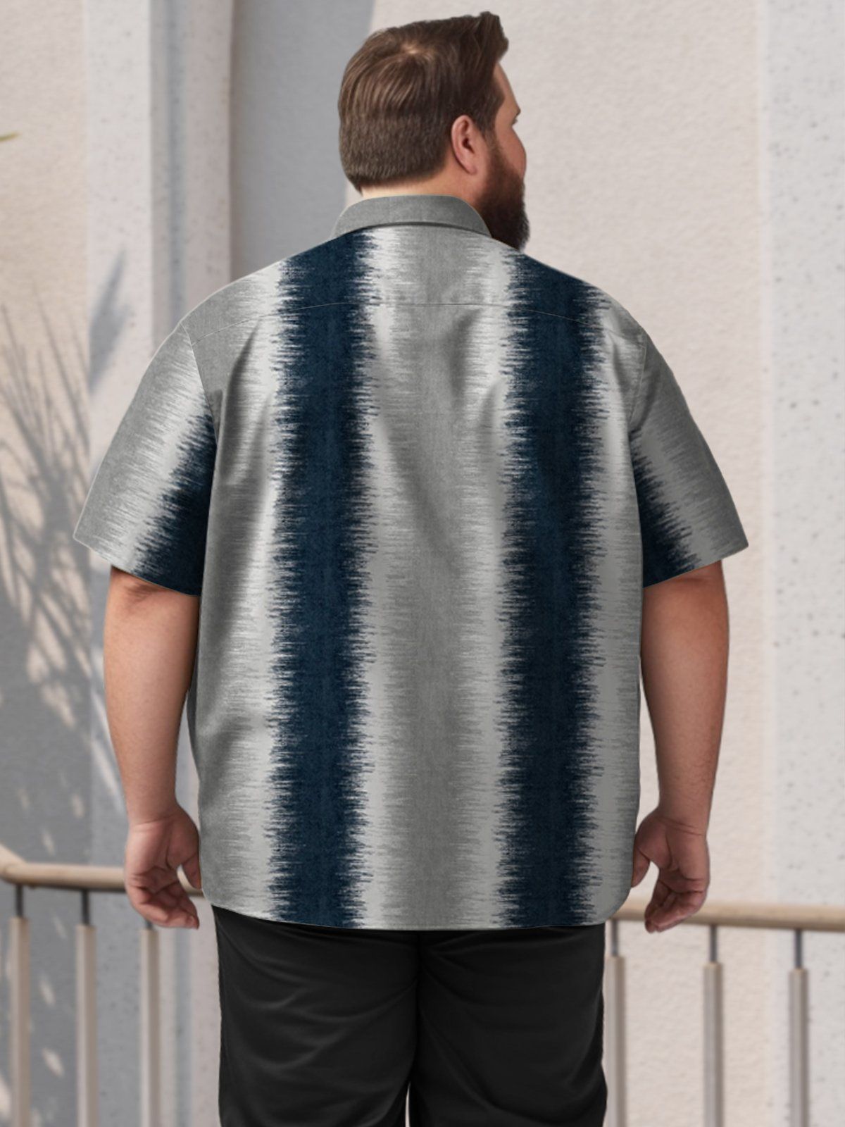 Big & Tall Retro Tie-Dye Stripes Hawaiian Shirt