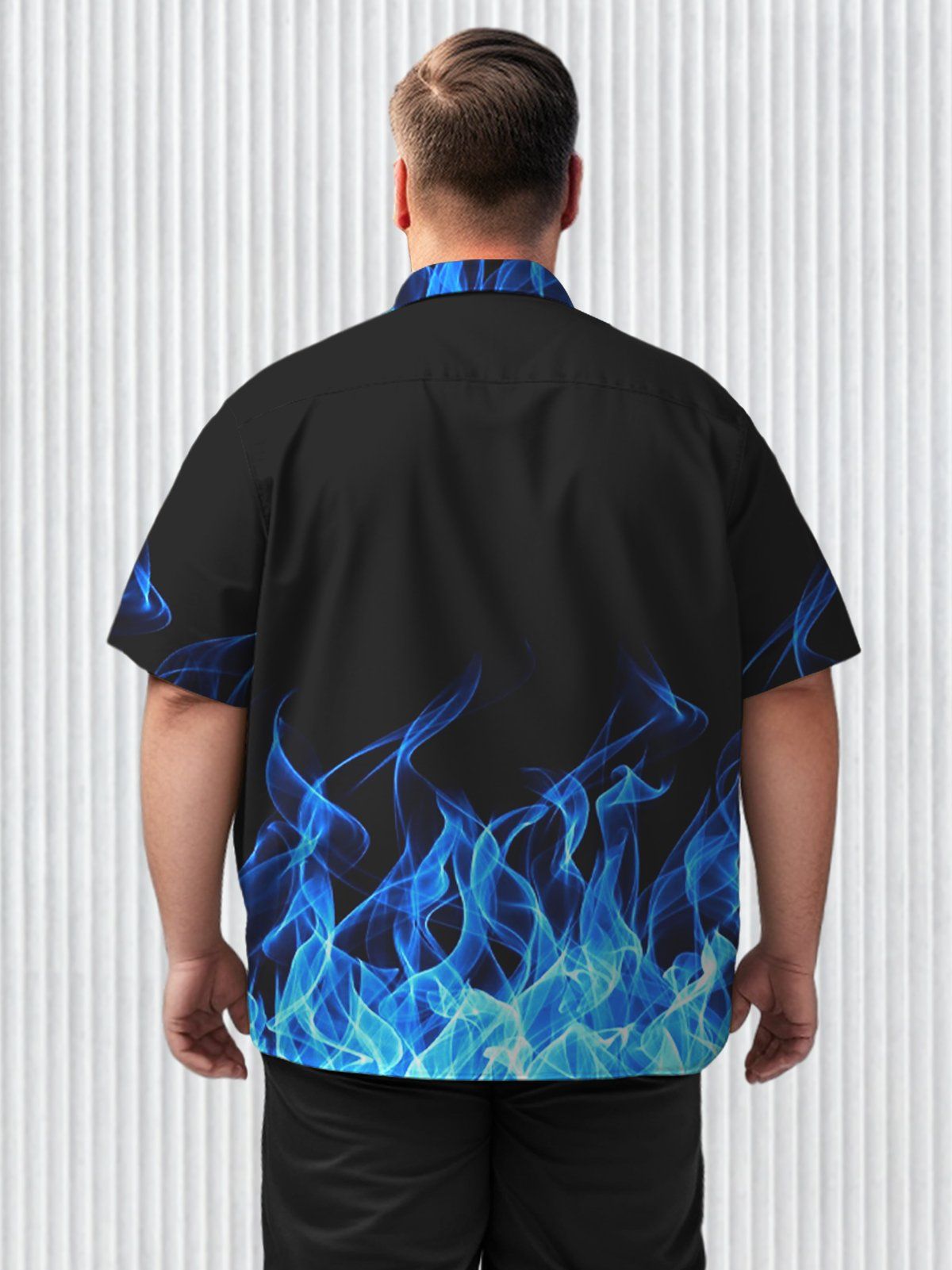 Big & Tall Vintage Flame BBQ Party Hawaiian Shirt