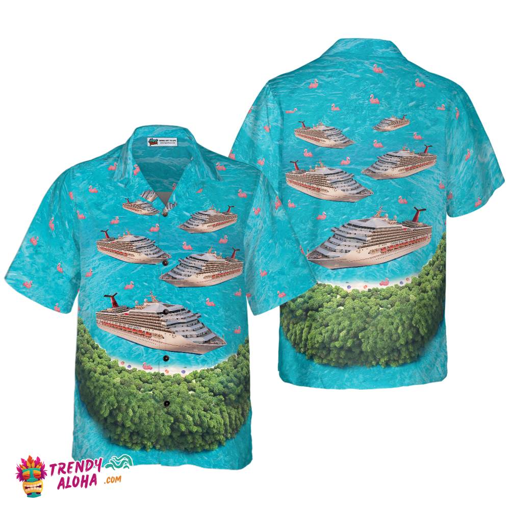 Big Cruise Ship Hawaiian Shirt Big Cruise Ship Hawaiian Shirt