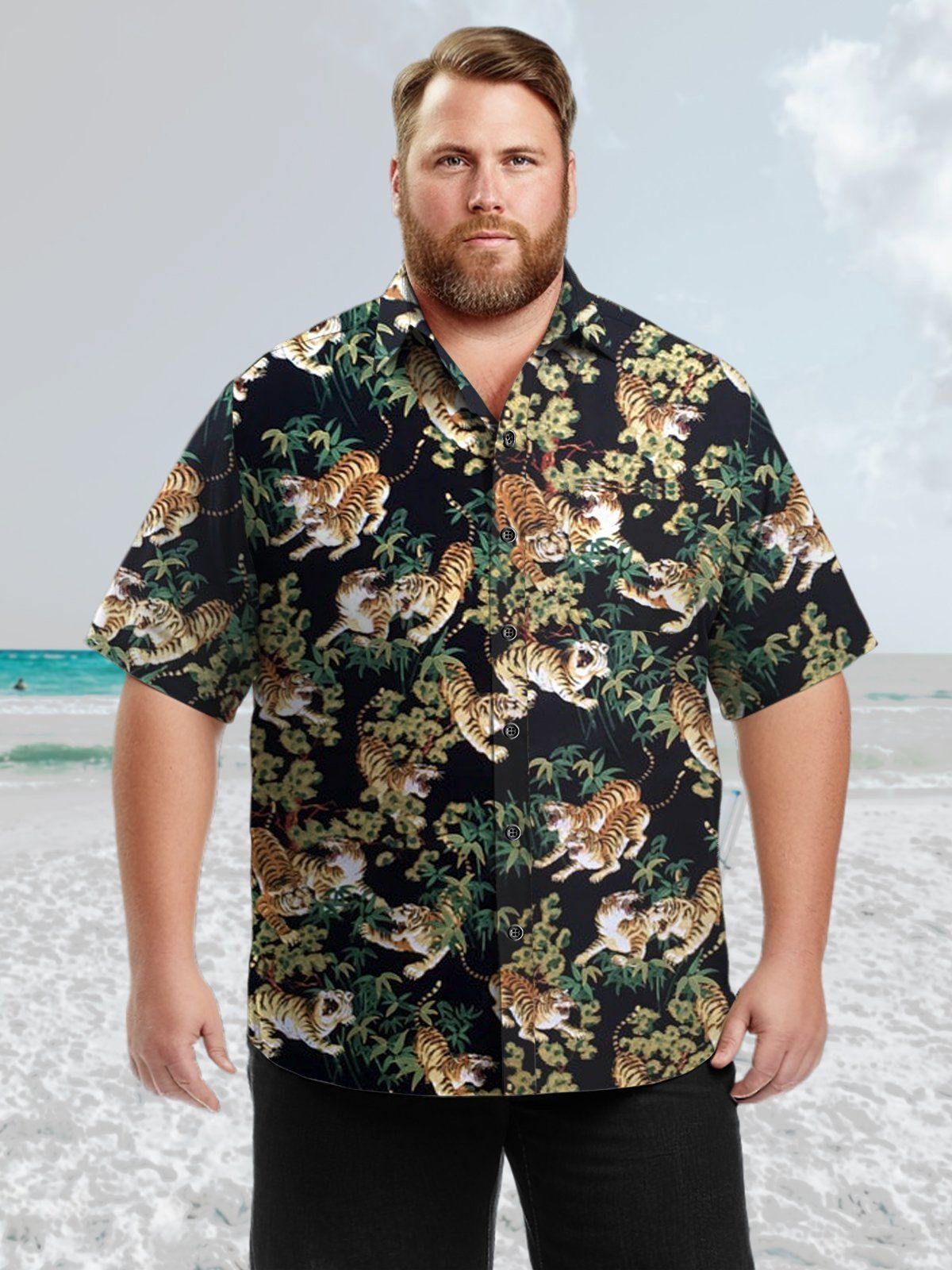 Big Size Men Art Oriental Elegance Shirts Big Size Men Art Oriental Elegance Shirts