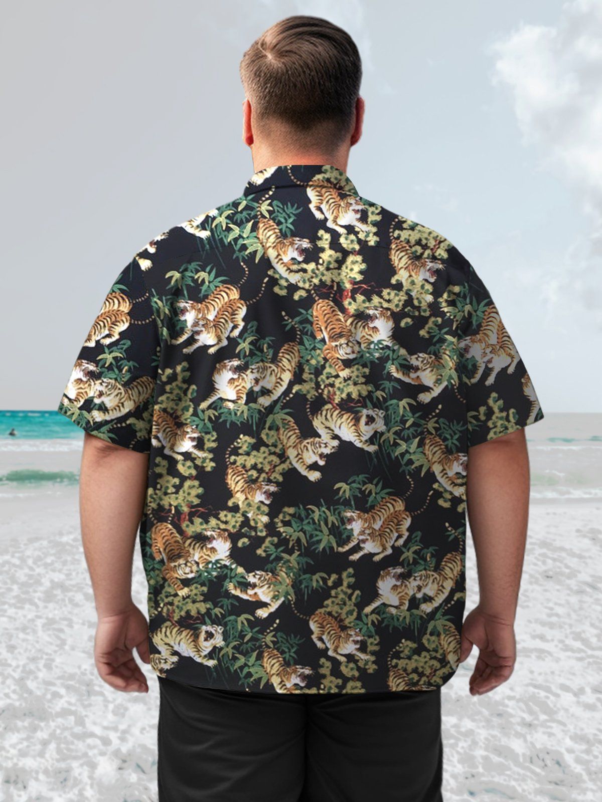 Big Size Men Art Oriental Elegance Shirts