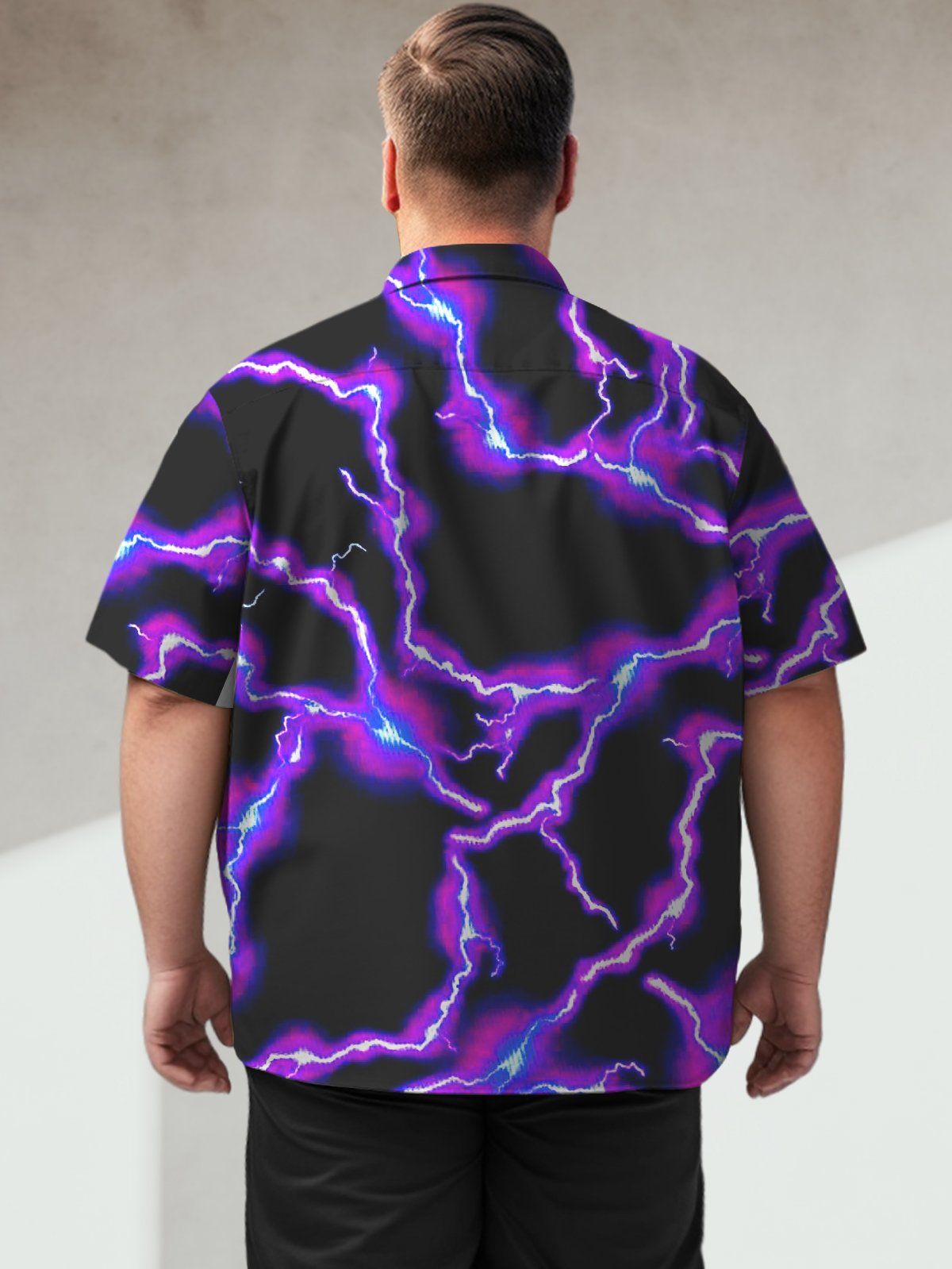 Big Size Men Artistic Gradient Mysterious Dark Shirts Design 04
