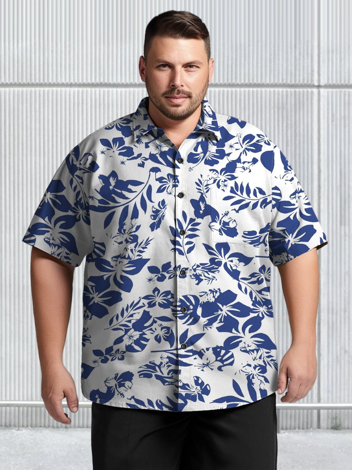 Big Size Men Artistic Oriental Elegance Fashion Shirts Design 03
