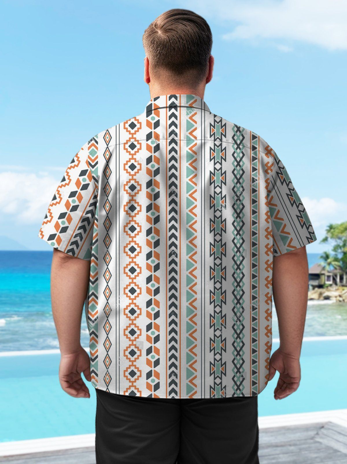 Big Size Men Artistic Oriental Elegance Fashion Shirts Design 07