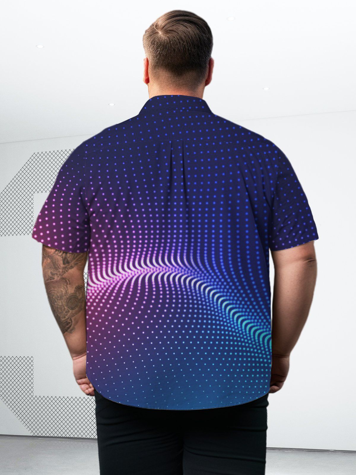 Big Size Men Artistic TieDye Fashion Forward Shirts Design 02