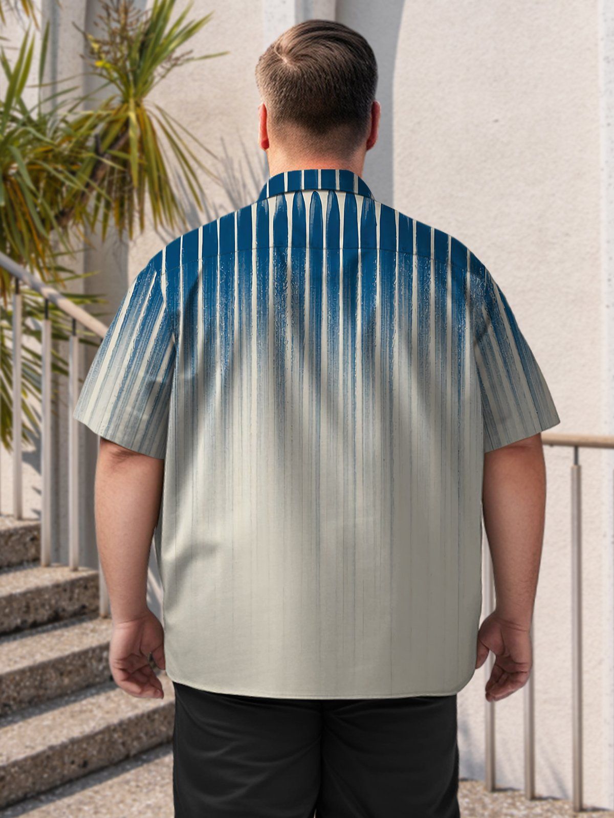 Big Size Men Basic Stripe Shirts Design 01