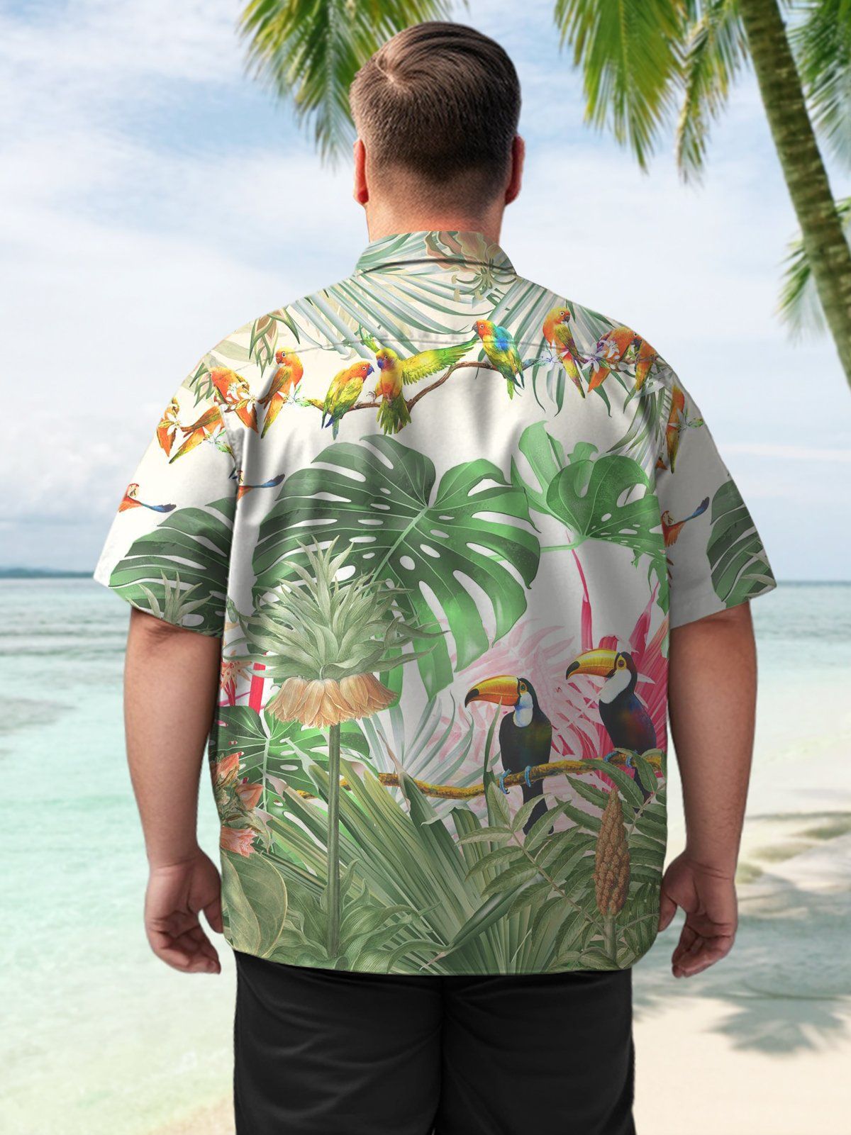 Big Size Men Hawaii Animal Elegant Fashion Shirts Design 02