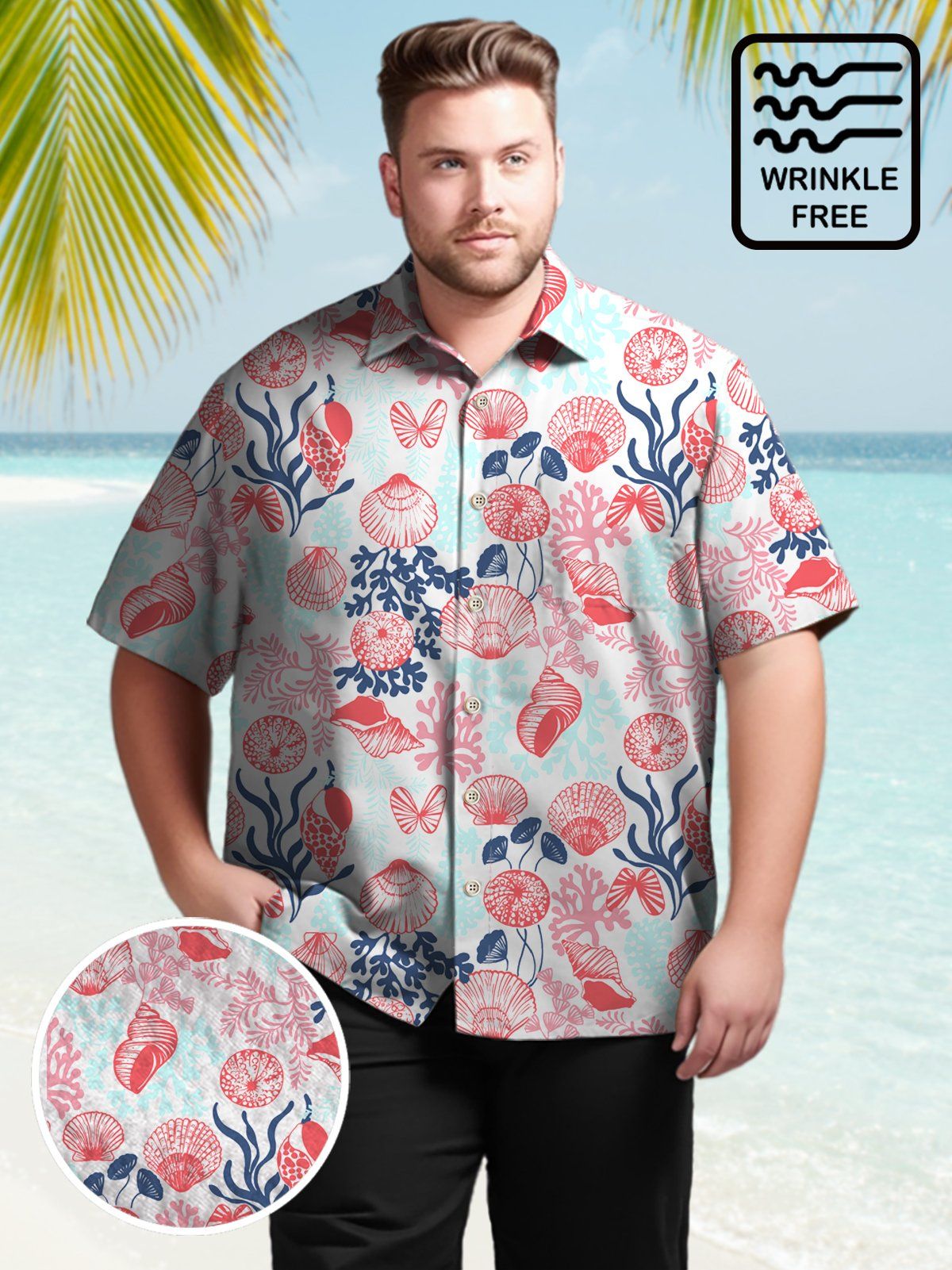 Big Size Men Hawaii Animal Elegant Fashion Shirts Design 05