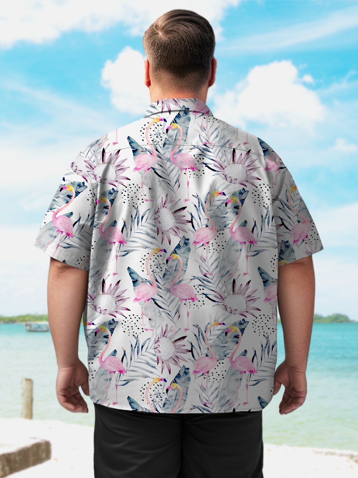 Big Size Men Hawaii Animal Elegant Fashion Shirts Design 08