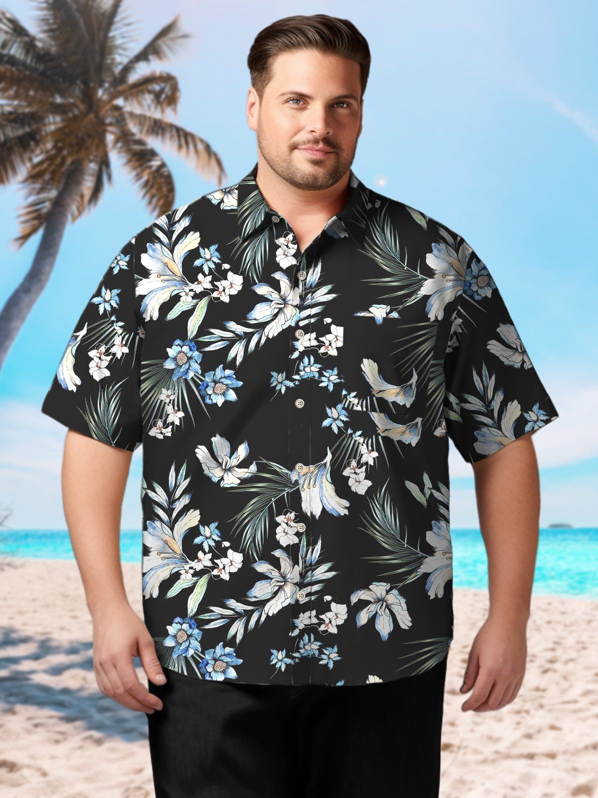 Big Size Men Hawaii Elegant Flower Shirts Design 03 Big Size Men Hawaii Elegant Flower Shirts Design 03