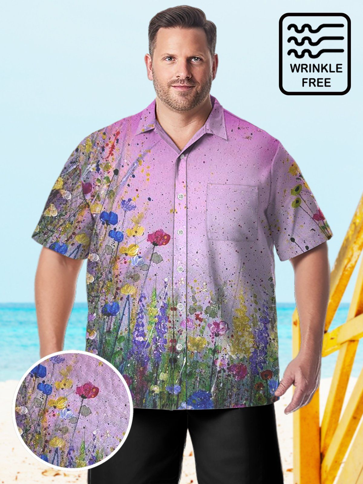 Big Size Men Hawaii Elegant Flower Shirts Design 04 Big Size Men Hawaii Elegant Flower Shirts Design 04