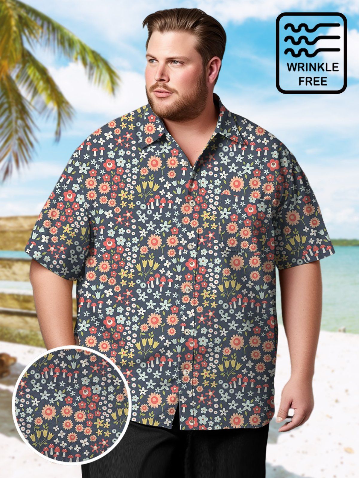 Big Size Men Hawaii Elegant Flower Shirts Design 05 Big Size Men Hawaii Elegant Flower Shirts Design 05