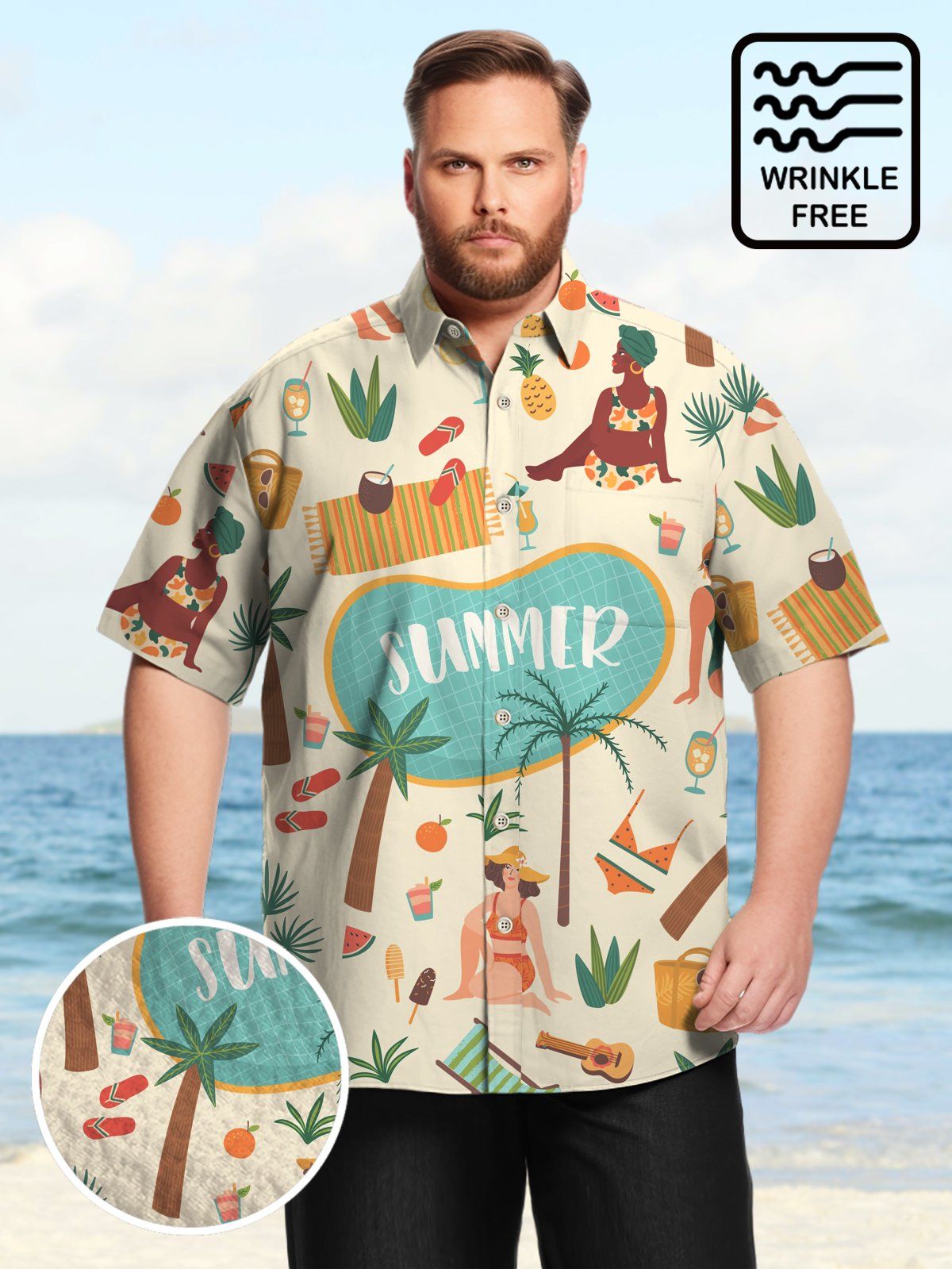 Big Size Men Hawaii Elegant Leaves Shirts Design 01 Big Size Men Hawaii Elegant Leaves Shirts Design 01