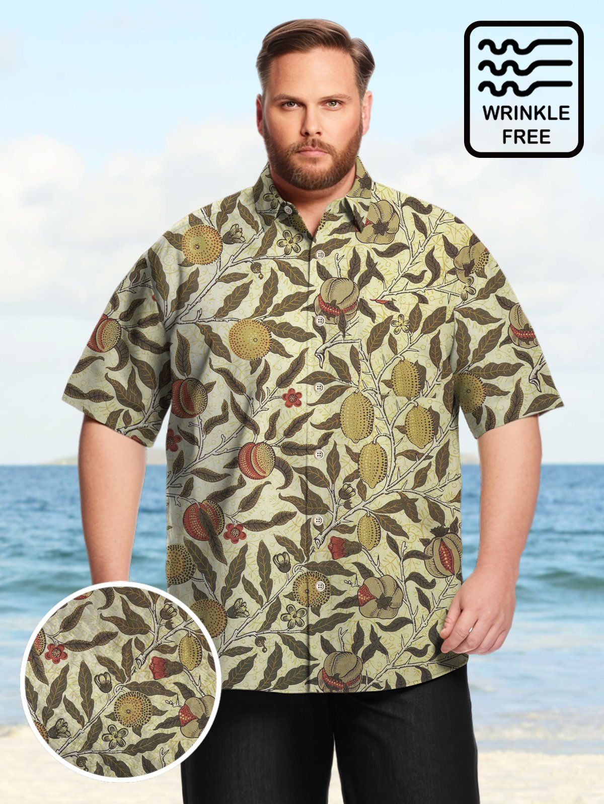 Big Size Men Hawaii Elegant Plant Shirts Design 01 Big Size Men Hawaii Elegant Plant Shirts Design 01