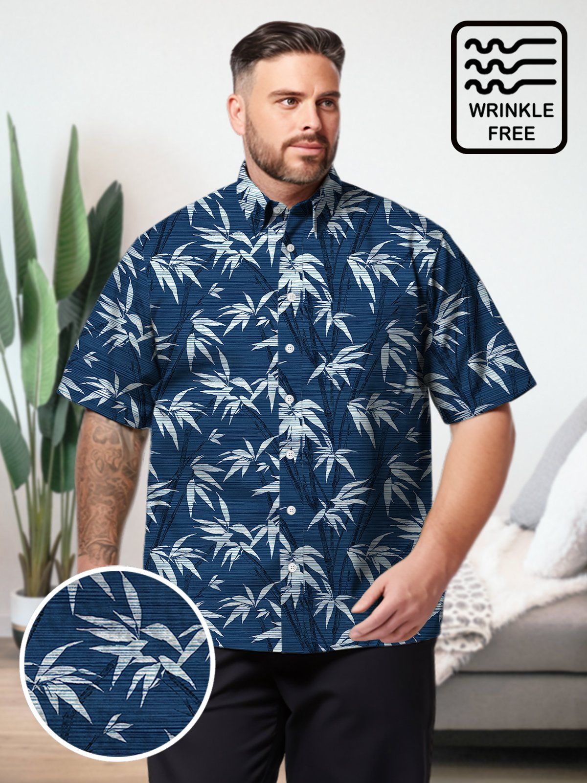 Big Size Men Hawaii Plant Shirts Design 01 Big Size Men Hawaii Plant Shirts Design 01
