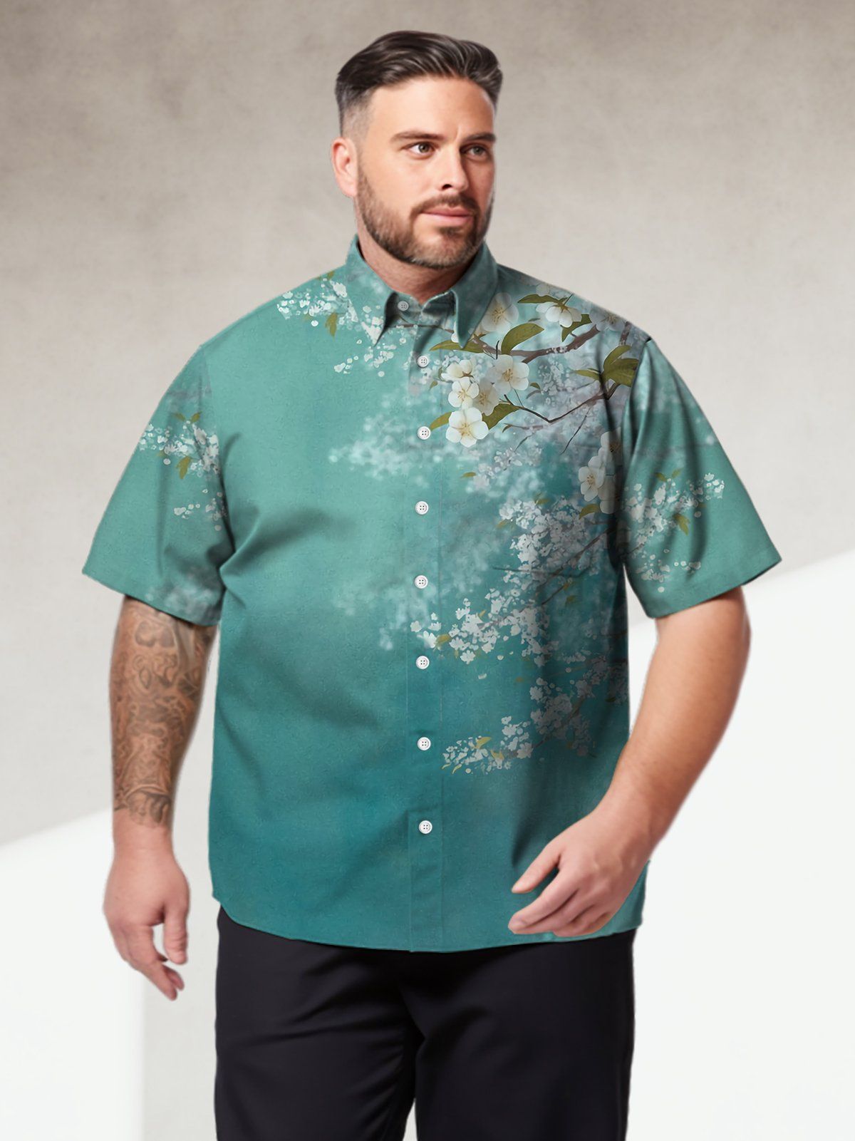 Big Size Men Hawaii Plant Shirts Design 02 Big Size Men Hawaii Plant Shirts Design 02