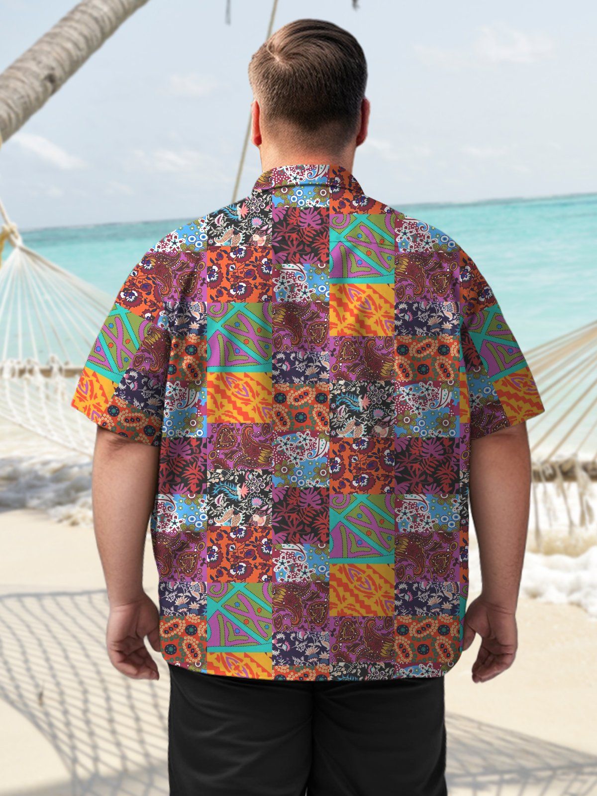 Big Size Men Retro Geometric Pattern Elegant Shirts Design 02