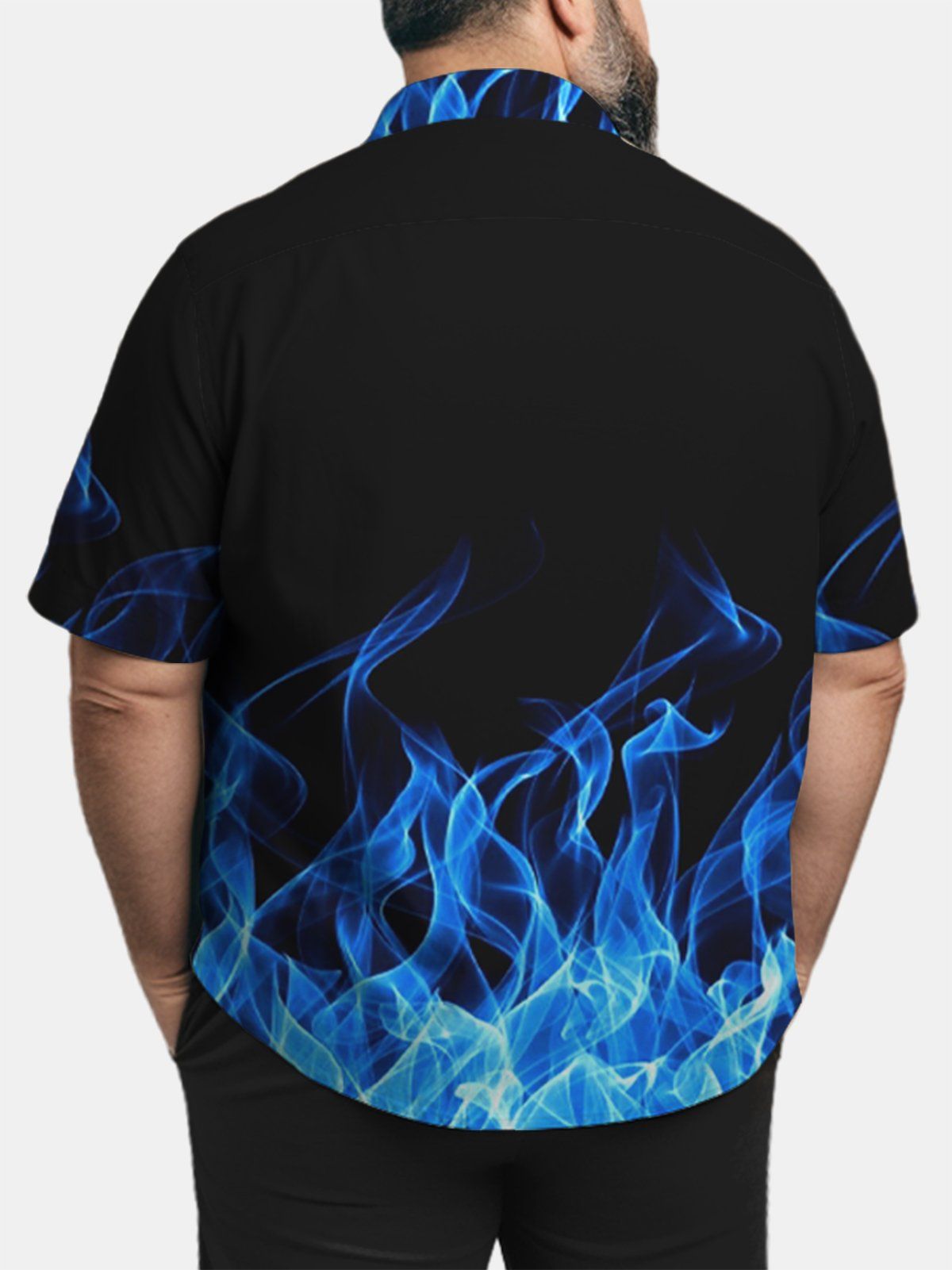 Big Size Men Vintage Flame BBQ Party Shirts Design 01