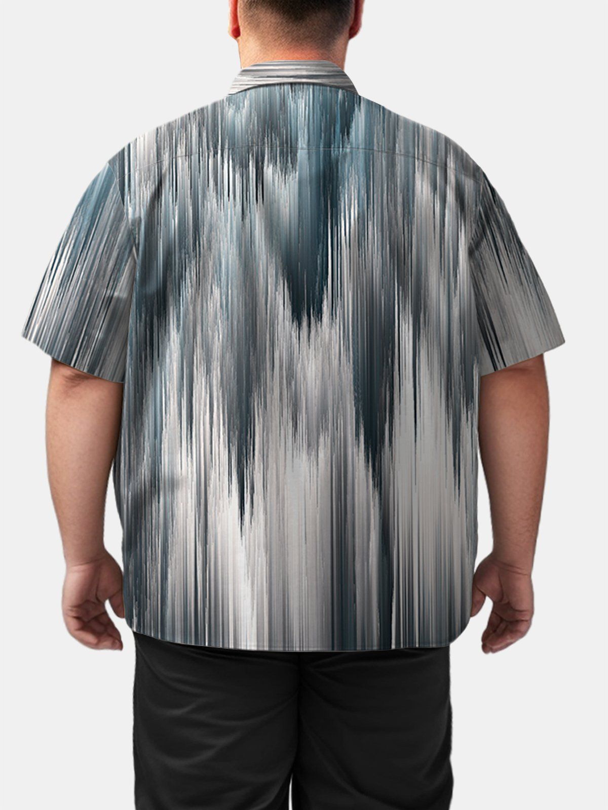 Big Size Men Vintage Waterfall Texture Shirts Design 01