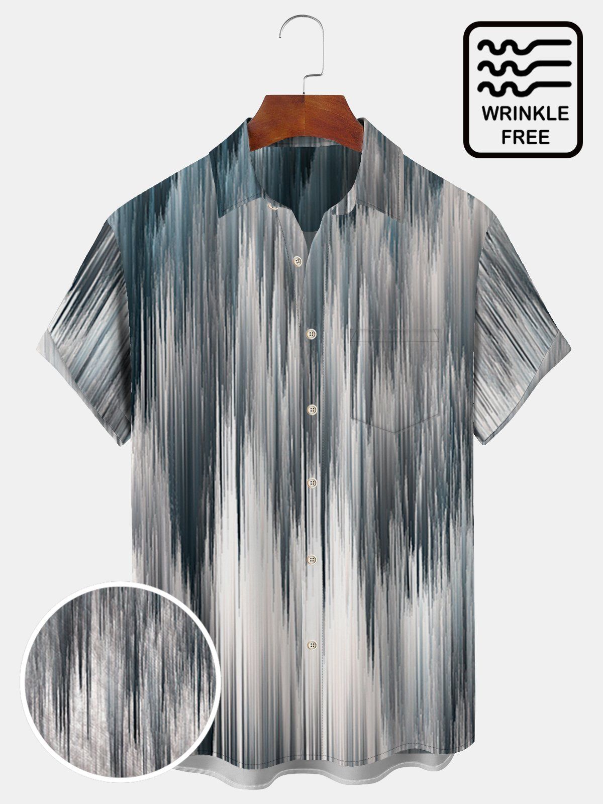 Big Size Men Vintage Waterfall Texture Shirts Design 02