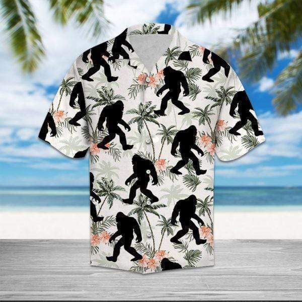 Bigfoot Coconut Tree Tropical Aloha Trendy Hawaiian Shirts Bigfoot Coconut Tree Tropical Aloha Trendy Hawaiian Shirts