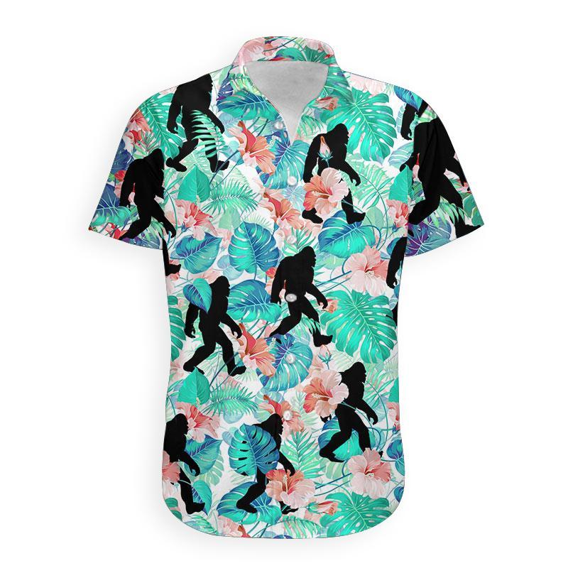 Bigfoot Hawaiian Shirt Hibiscus Tropical Forest Hawaii Shirt Bigfoot Hawaiian Shirt Hibiscus Tropical Forest Hawaii Shirt