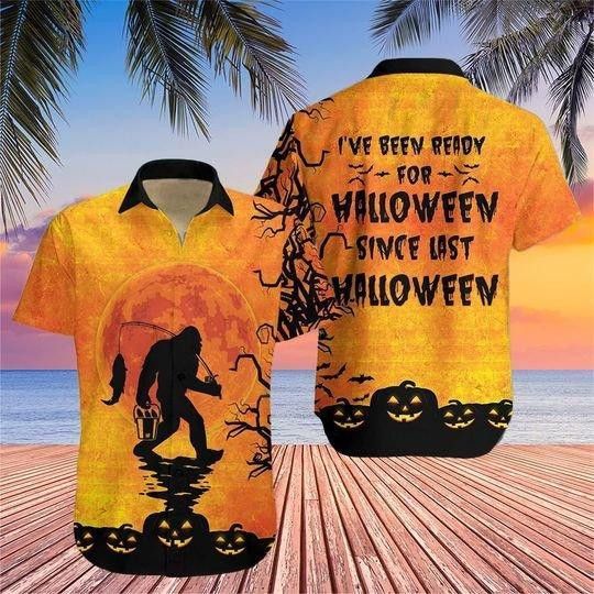 Bigfoot I’Ve Been Ready For Halloween Trendy Hawaiian Shirt, Unisex Print Aloha Short Sleeve Casual Shirt Bigfoot I’Ve Been Ready For Halloween Trendy Hawaiian Shirt, Unisex Print Aloha Short Sleeve Casual Shirt