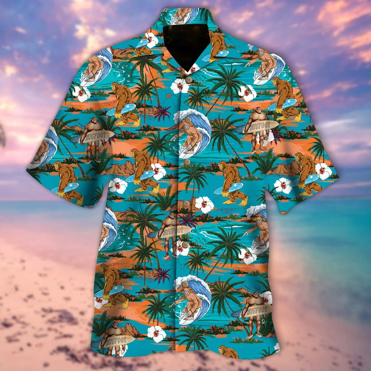 Bigfoot Trendy Hawaiian Shirt