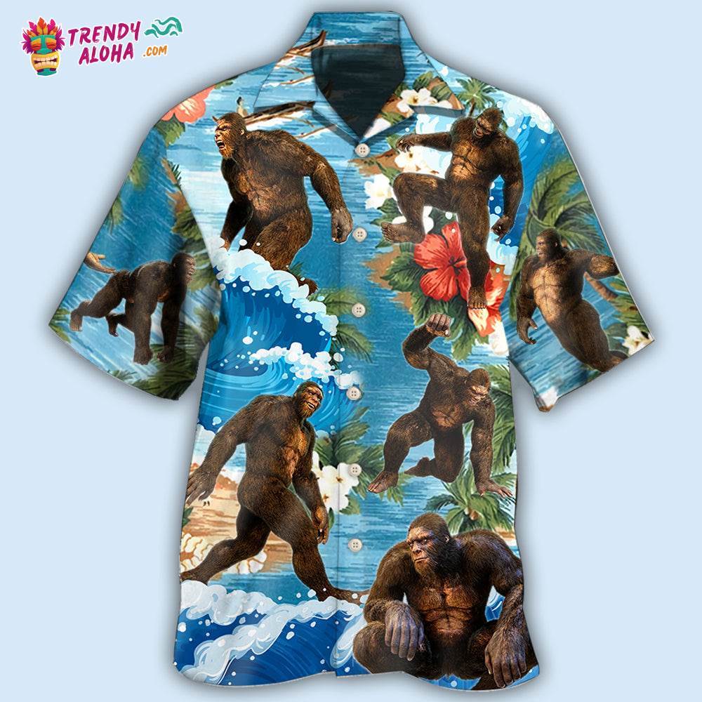 Bigfoot Tropical Style Hawaiian Shirt – Trendy Aloha
