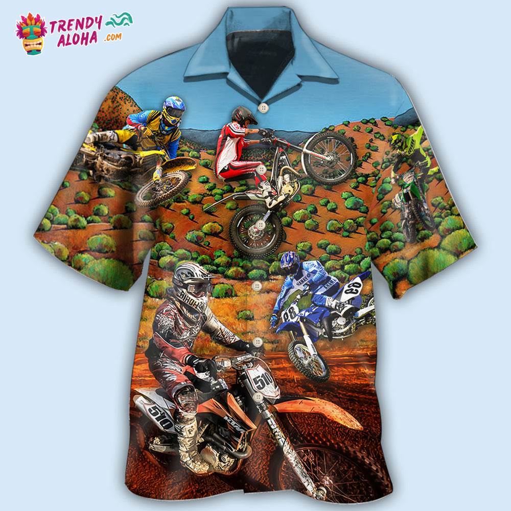 Bike Dirt Bike Cool Style Hawaiian Shirt – Trendy Aloha