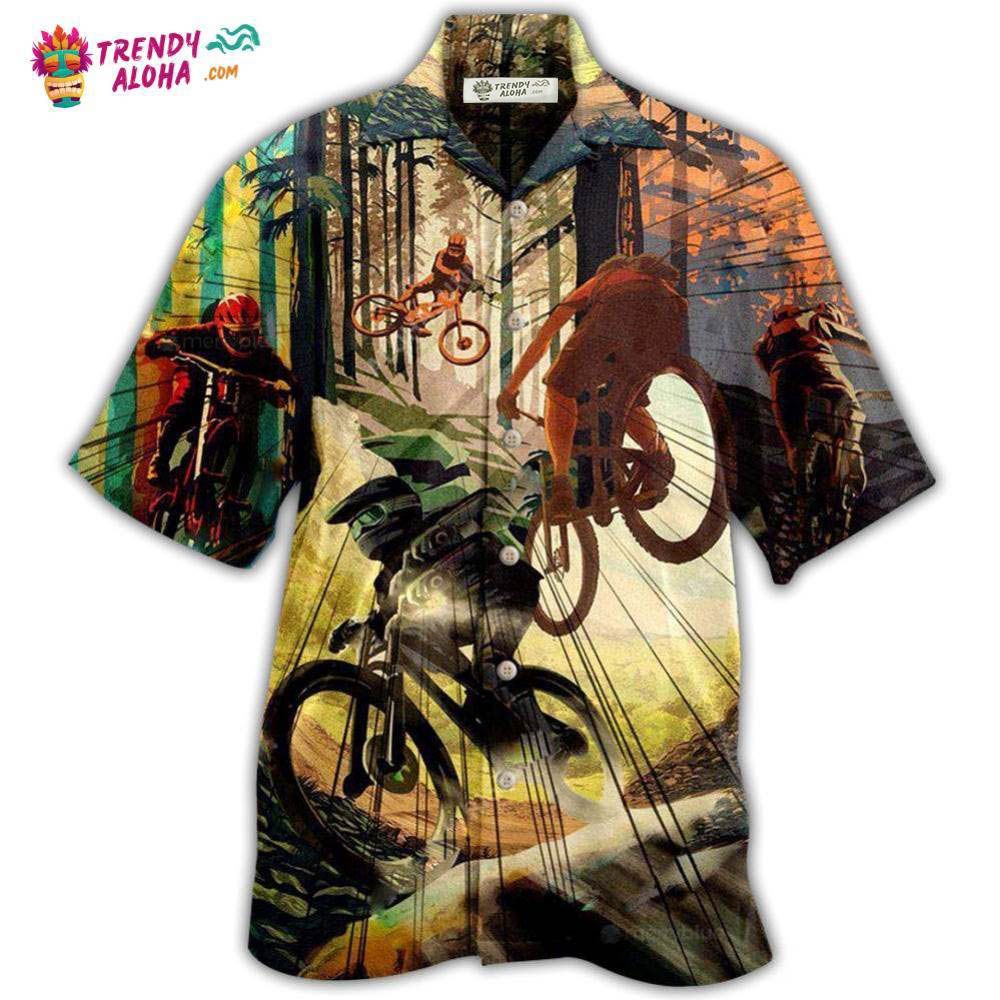 Bike Never Underestimate A Man With Mountain Bike With Sunshine Hawaiian Shirt – Trendy Aloha Bike Never Underestimate A Man With Mountain Bike With Sunshine Hawaiian Shirt – Trendy Aloha