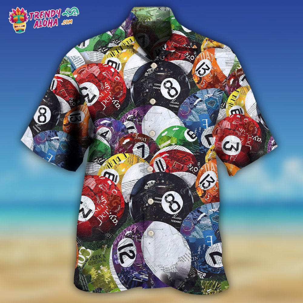 Billiard Balls Playing Pool Hawaiian Shirt – Trendy Aloha