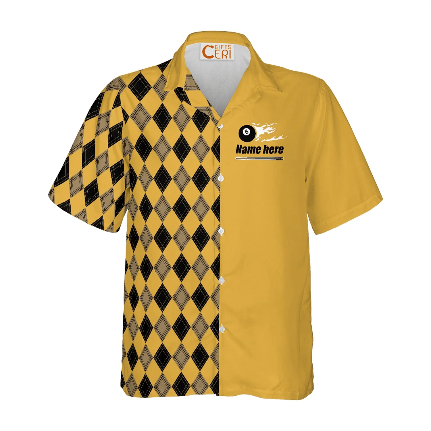 Billiard Custom Shirt, 8 Pool Player Custom Name Trendy Hawaiian Shirt, Personalized Aloha Shirt For Billiards Player