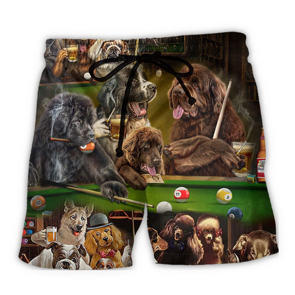 Billiard Dogs Play Billiards So Cool So Funny Trendy Aloha Hawaiian Beach Shorts Billiard Dogs Play Billiards So Cool So Funny Trendy Aloha Hawaiian Beach Shorts