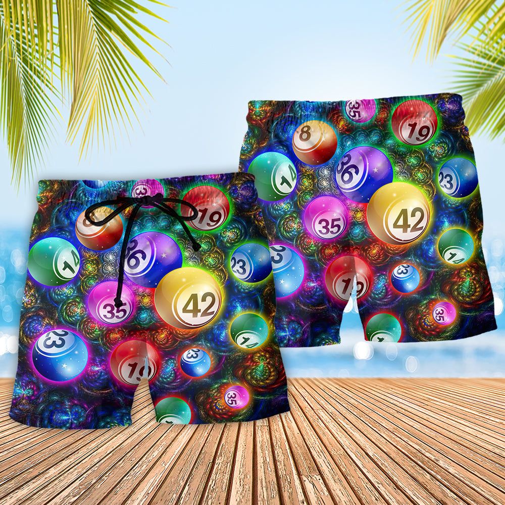 Billiard Funny Neon Colorful Trendy Aloha Hawaiian Beach Shorts