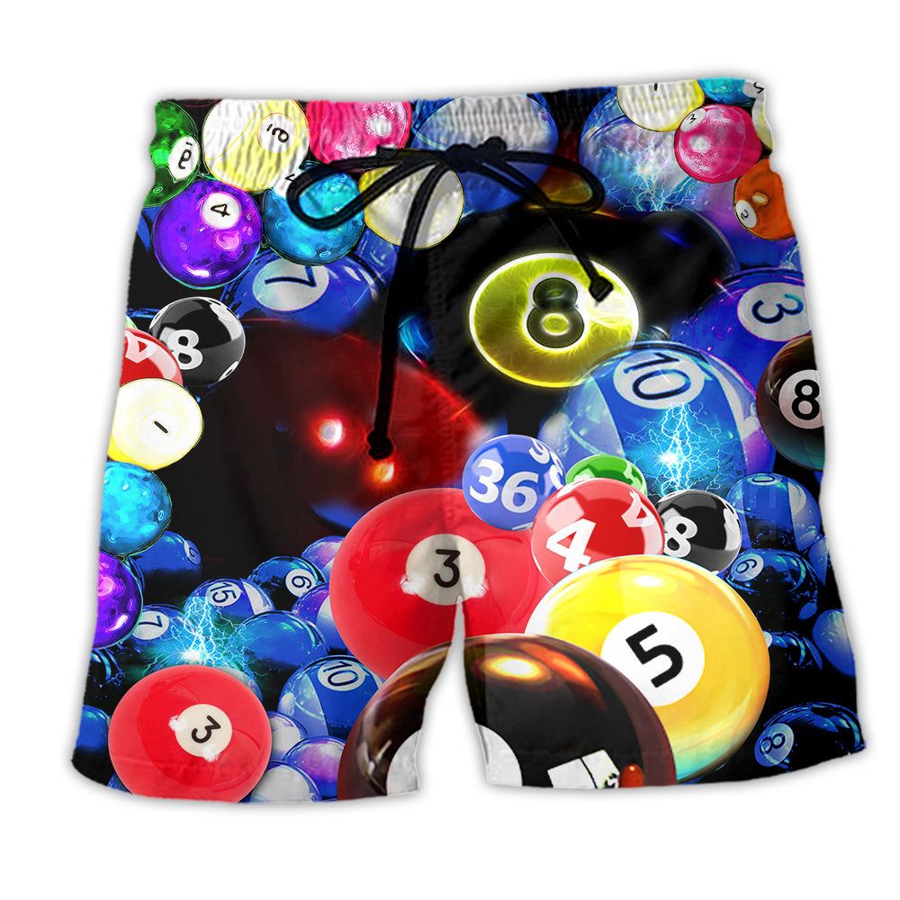 Billiard Is Calling Us Trendy Aloha Hawaiian Beach Shorts Billiard Is Calling Us Trendy Aloha Hawaiian Beach Shorts